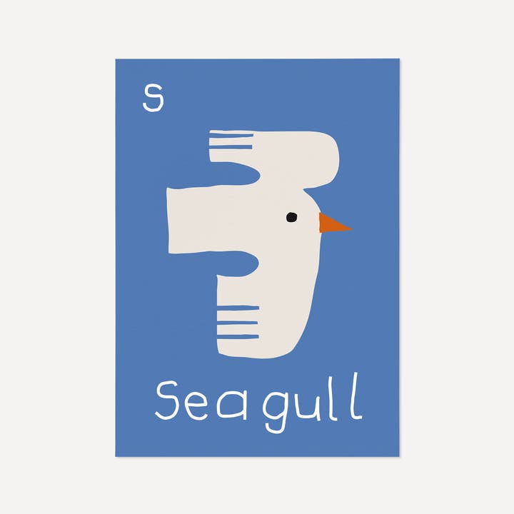 Surprise Radish - Wholesale Art Print - Seagull Print | Letter S Alphabet Print1