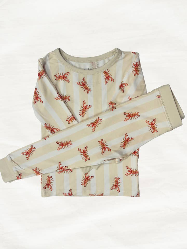 Little River Lobster Two Piece Pajama for wholesale by Gigi & Ninny Co