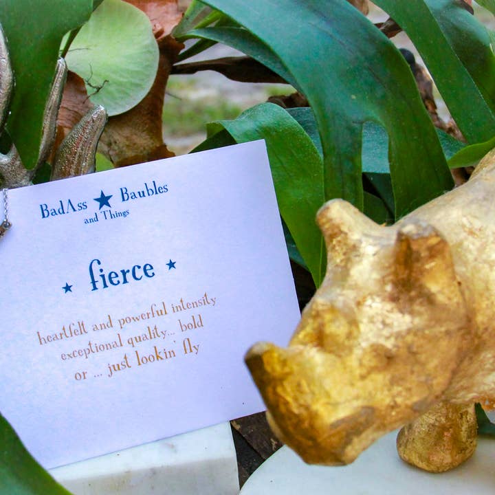 fierce handstamped skinny bar necklace for wholesale by BadAss Baubles and Things