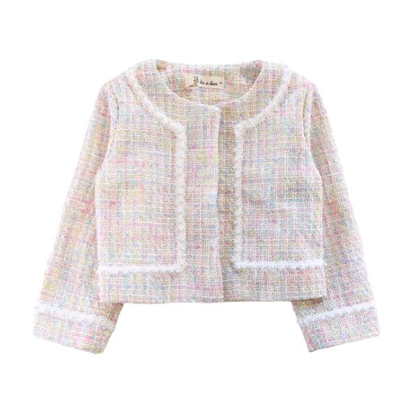 Veste en tweed à garniture perlée A15 14250-T pour la vente par Doe a Dear