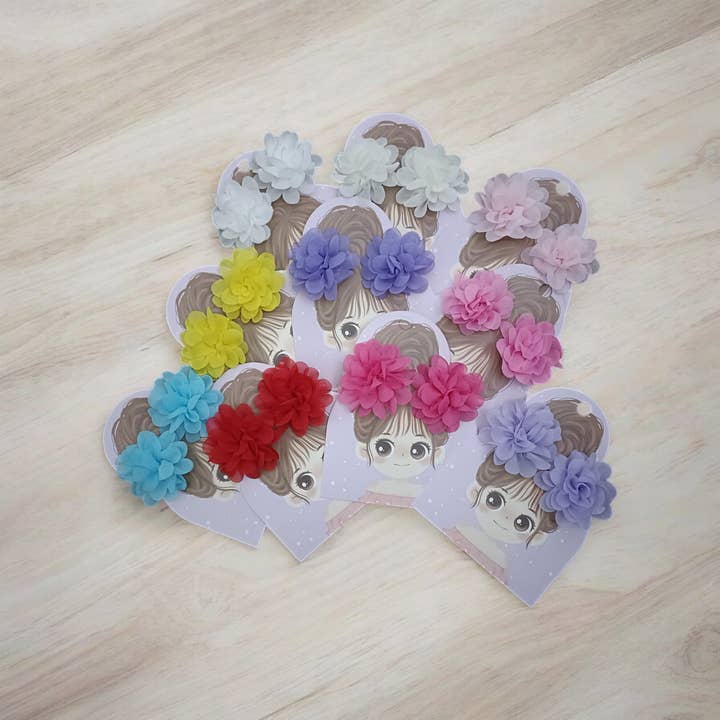 Kids4trendy - Wholesale Hair accessories set – kids - Flower girl hair clip set for children2