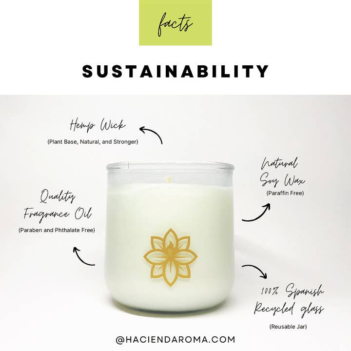 HACIENDAROMA - Wholesale Jar/Filled Candle - Sustainable Elegance: Premium Spanish Glass Jar Candle1