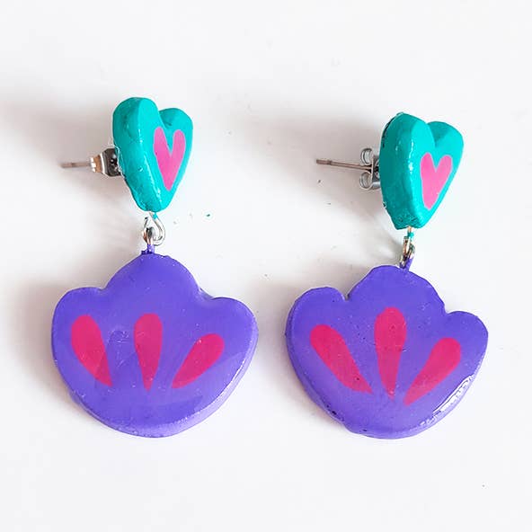 Tulip earrings, handmade earrings for wholesale by Chunchitos