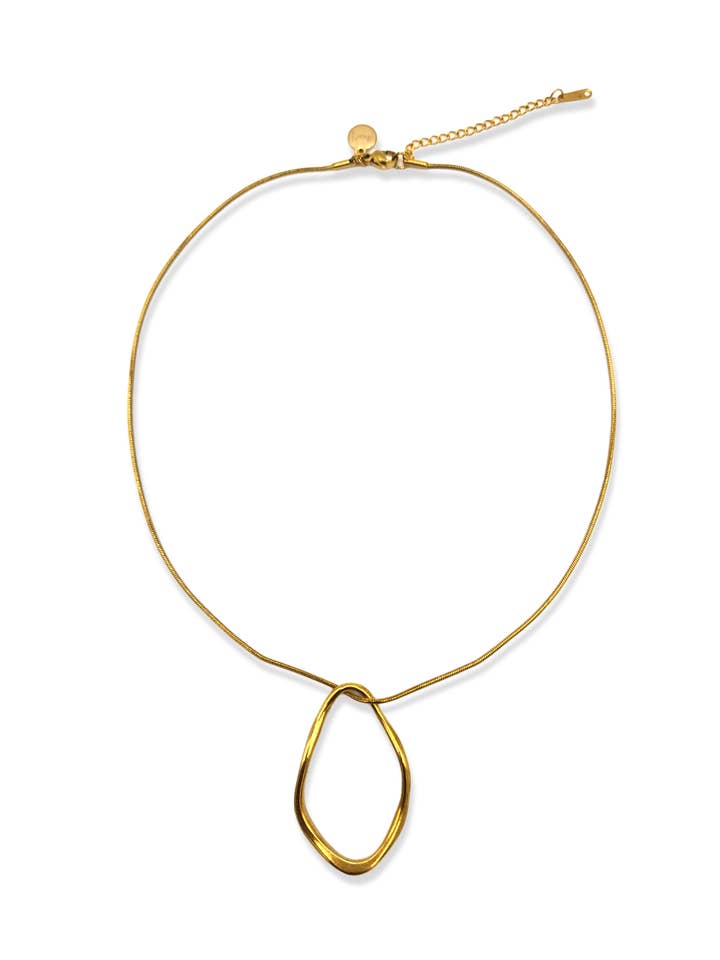 Kæde Golden Organic charm for engroshandel hos BLOSS Jewelry