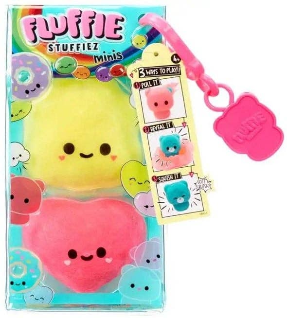 KIDDY-MOOV – Engroshandel Klemmelegetøj - Børn og baby – Minis Fluffie Stuffiez Pakke 2 assorteret i display / 111