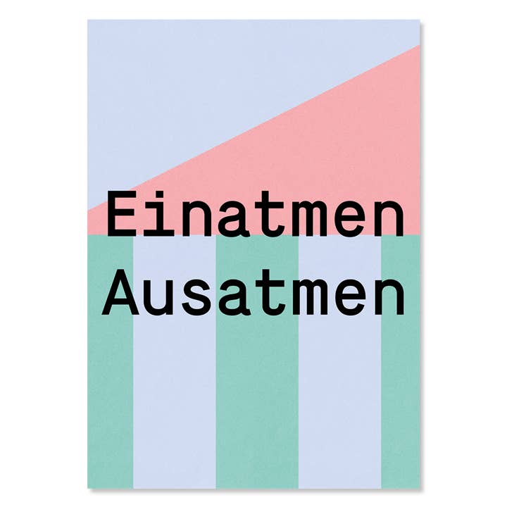 Biglietto di auguri inspira espirazione per la vendita all'ingrosso da parte di Kleine Prints