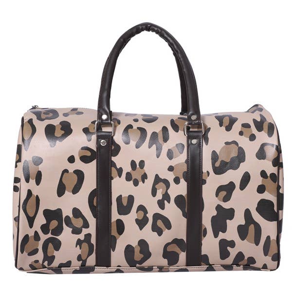 Nima Accessories Inc - Wholesale Weekender Bag - Women's - Spotted Animal Print Ladies Duffle Bag Weekender Bag