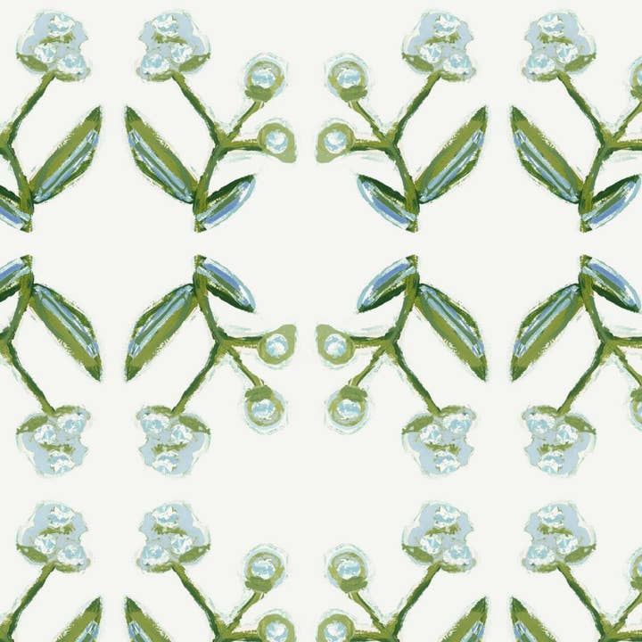 Antonia Wallpaper (Blue & Green) for wholesale by Erin Donahue Tice