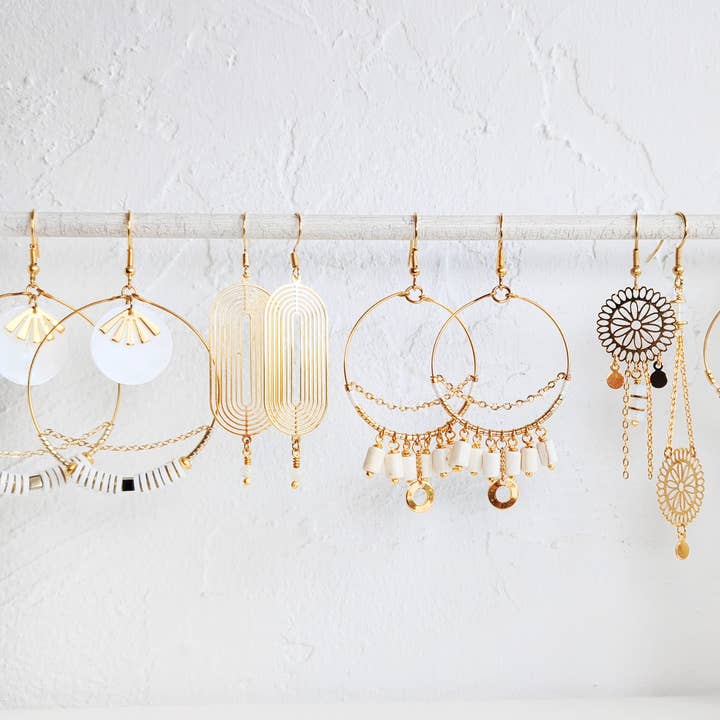 Serie BO-28 – Boho-chic örhängen för sommar och bröllop för wholesale av Bijoux ENORA