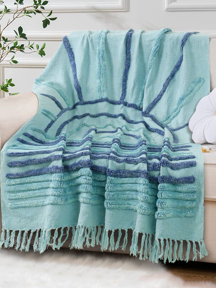 Hand-Tufted Cotton Throw Blanket | Soft Boho Lightweight for wholesale by Eyda Homes