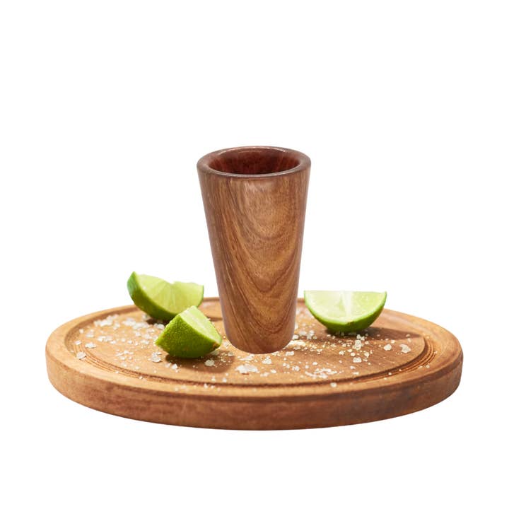 MEXTEQUIL - Wholesale Shot Glass - Wooden Tequila Shot Glasses - Set of 4 - 1.5 oz - Granadillo3