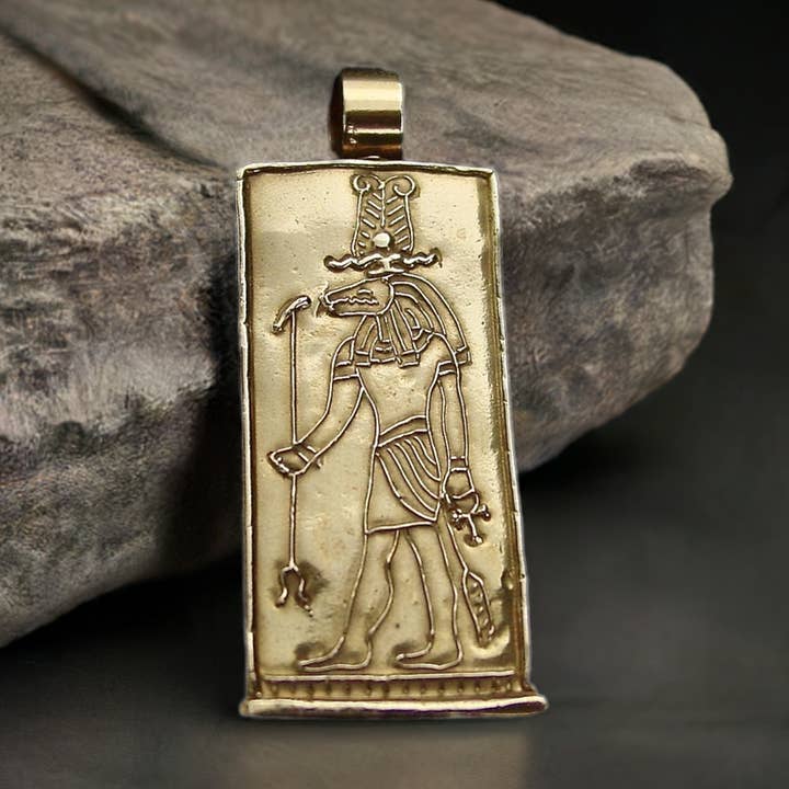 Sobek Pendant - Egyptian Crocodile God of Strength for wholesale by Vis a Vis Jewelry