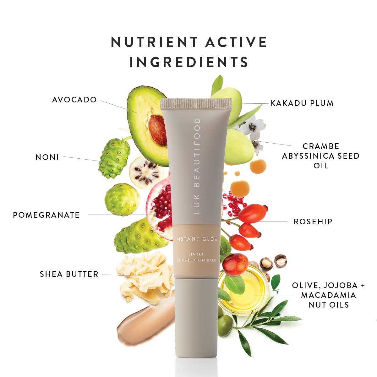 LÜK BEAUTIFOOD [🇦🇺 AUS + USA🇺🇸] - Vente Crèmes hydratantes teintées - NUDE 4 (Medium) - Baume pour le teint teinté Instant Glow 30 ml20