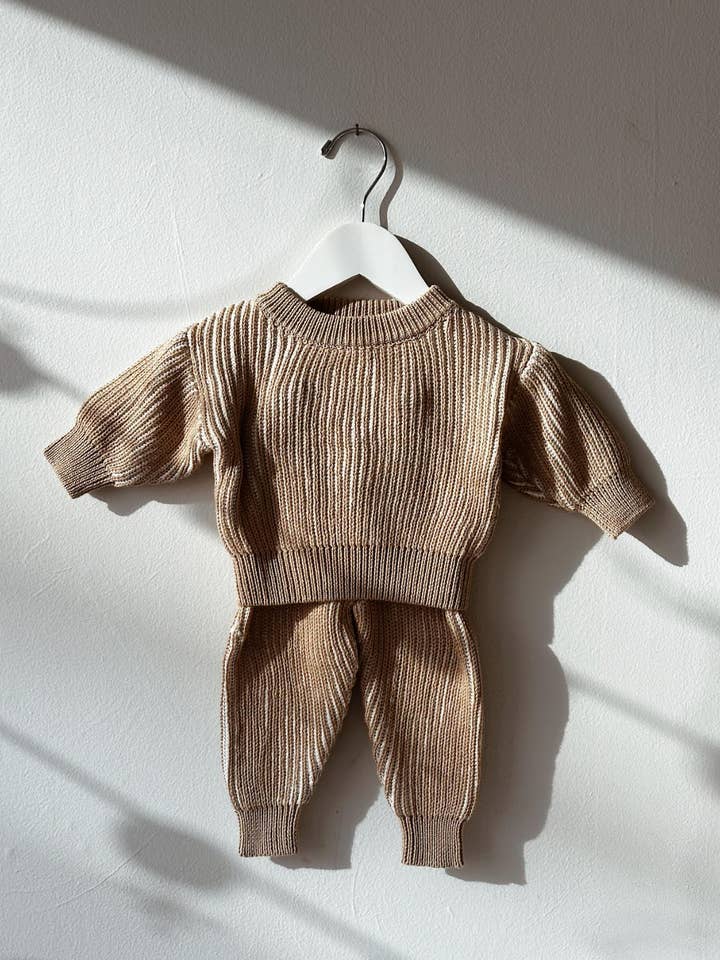 Eadaie Knit Set Caramel for wholesale by Eadaie