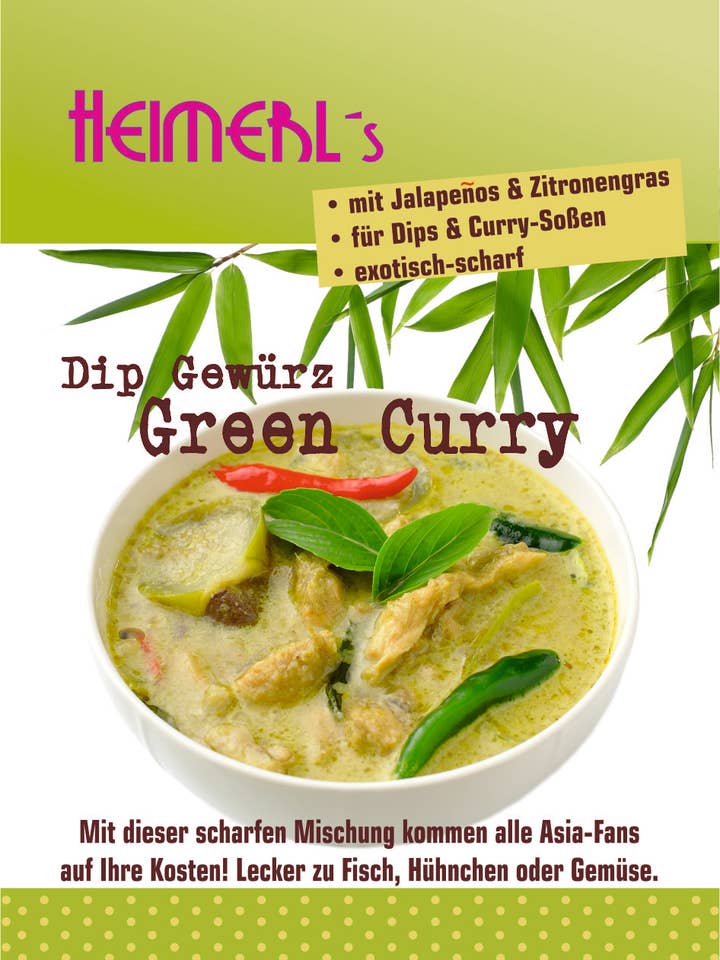 Dip green curry for wholesale by Heimerl`s