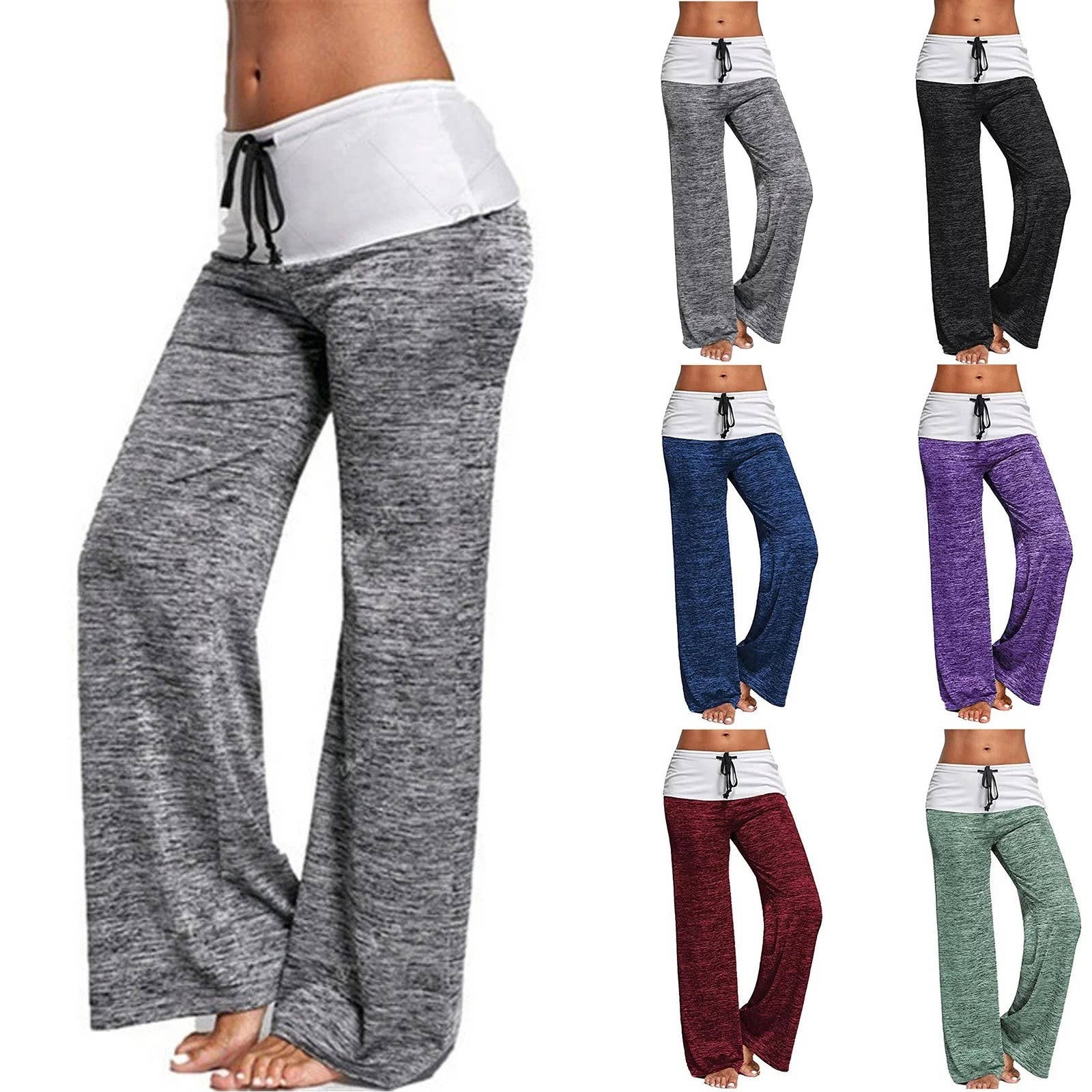 Syrrios Gifts LLC - Wholesale Lounge Sweatpants/Joggers - Women's - Women’s Cozy Pajama Lounge Pants Wide Leg High Waist 8