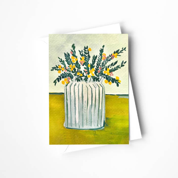 Green & Lemon Card for wholesale by Kaley Alie Art