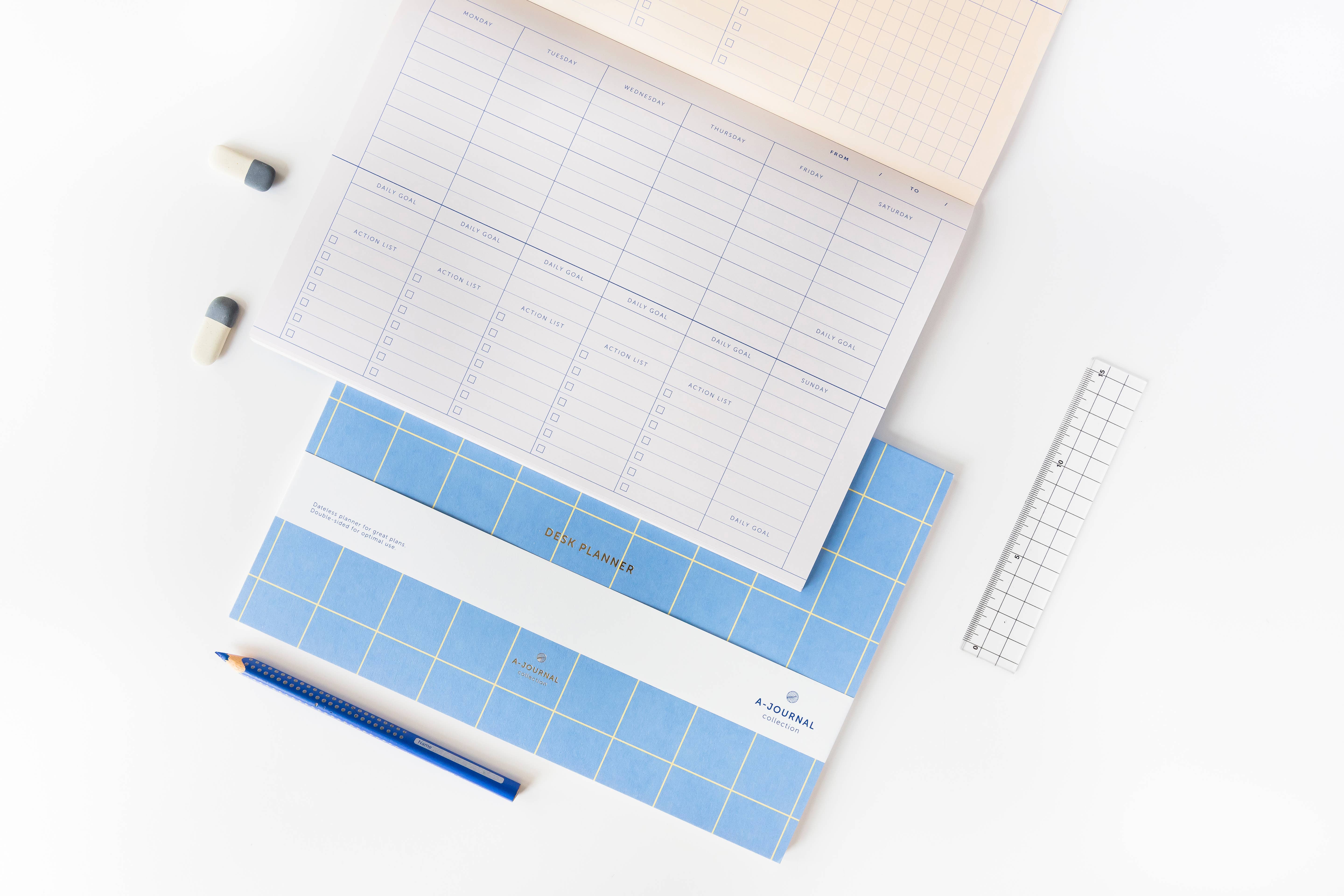 Rose framboise Planificateur hebdomadaire A-Journal - Lavande bleue en vente sur Faire2