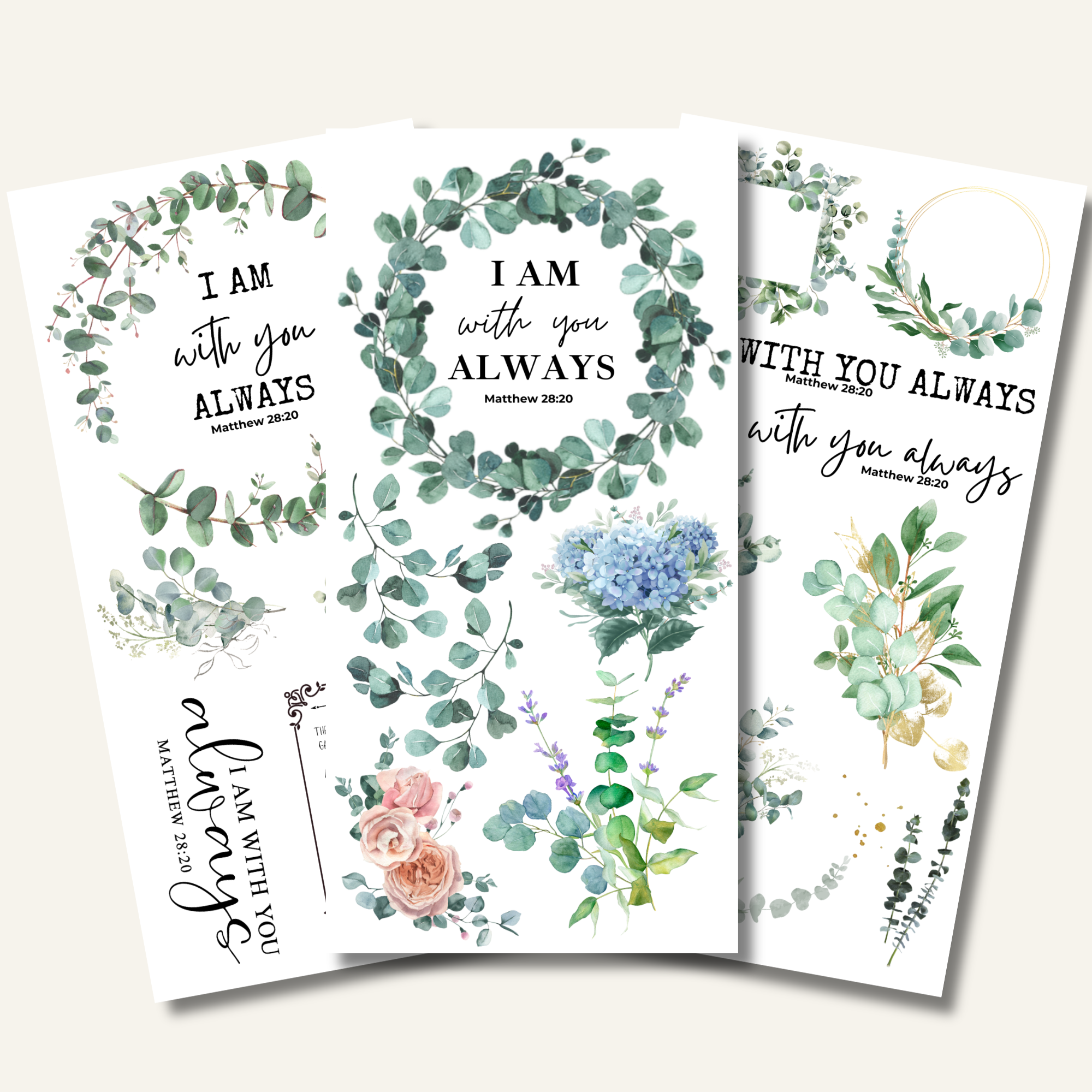 Christian Craft Paper - Wholesale Crafts, Hobbies & DIY - With You Always Rub On Transfer | Floral | Decals For Crafts0