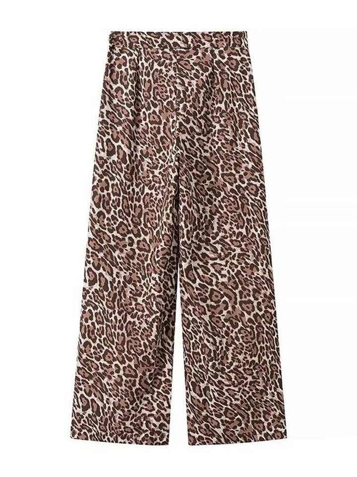 Leopard Print Vest and Wide-Leg Pants Set for wholesale on Faire3