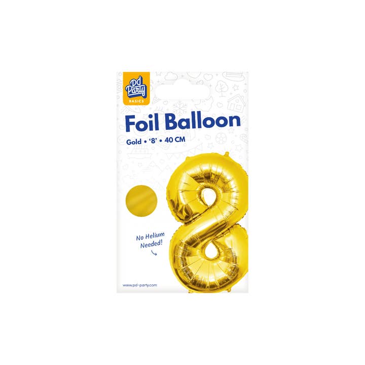 PD Party - Wholesale Balloon - Foil Balloon 40 cm- no.8 Gold1