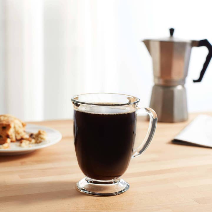 Libbey - Wholesale Coffee Mug - Libbey Kona Glass Coffee Mugs, 16-ounce, Set of 6