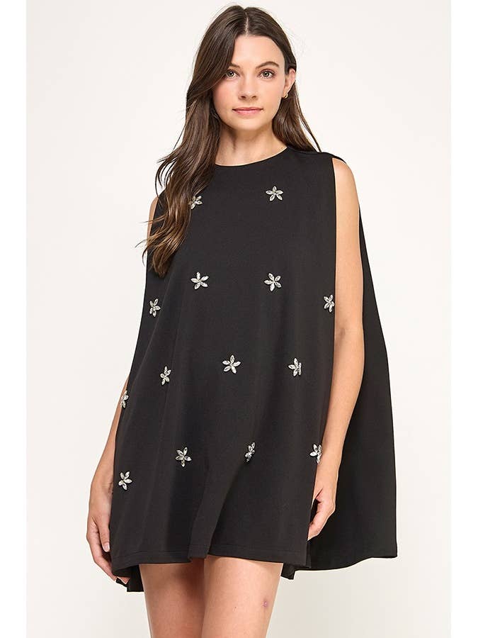 RD198 - Crystal Beaded Swing Mini Dress for wholesale by Reminiscence