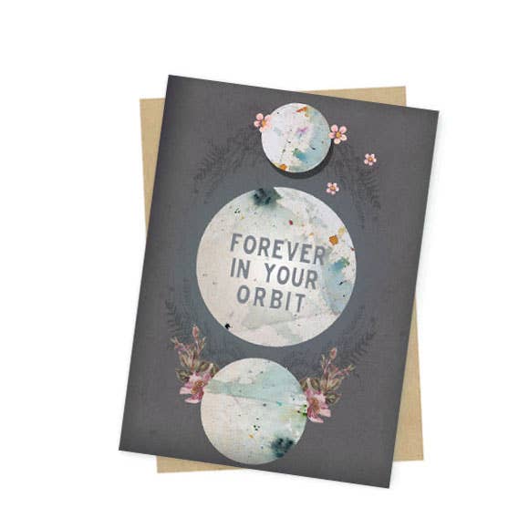 Mini Greeting Card, Orbit Mini Greeting Card, Orbit