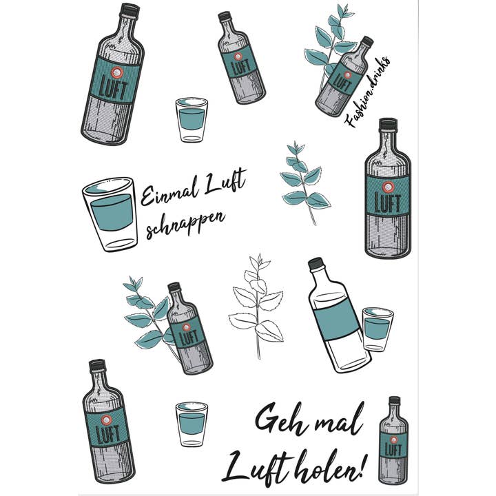 Fashion Drinks - Venta al por mayor Tatuajes temporales - Air | Tatuajes adhesivos sostenibles