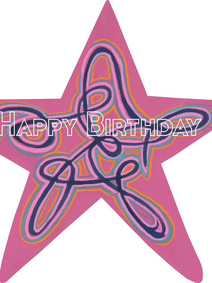 Cartão de saudações em forma de estrela - Feliz Aniversário por atacado de North Star Cards