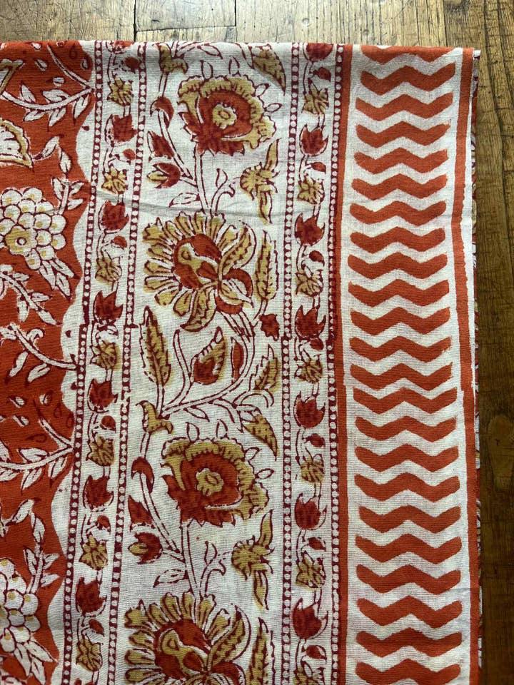 Scarf, Block Print Sarong - ET127 - 100% Cotton (100x180cm) for wholesale by Kirei