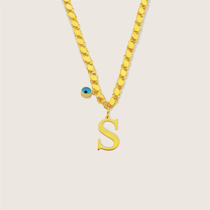 vintage brev nazar halskæde for engroshandel hos Crescent Schmuck