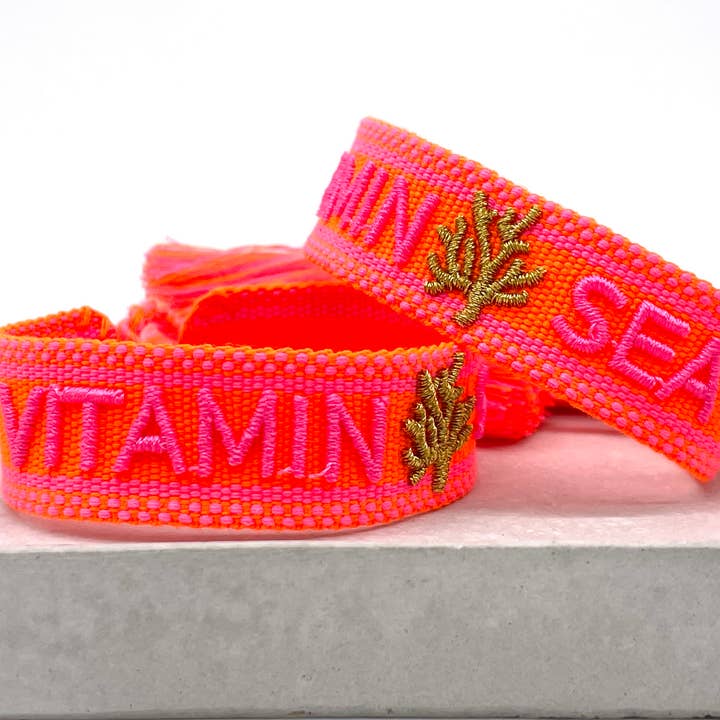Parsley & Pepper - Wholesale Woven/Braided Bracelet - VITAMIN SEA Statement Bracelet woven, embroidered2