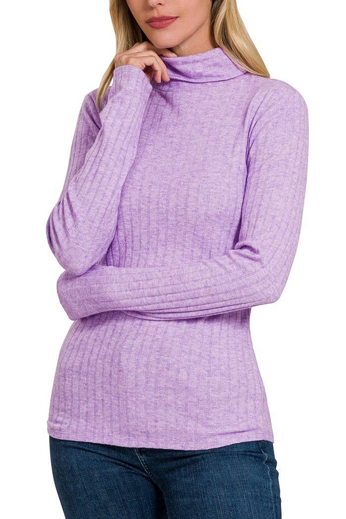 Vanilla Monkey - Wholesale Knit Top - Women's - Ribbed Long Sleeve Turtle Neck Top3