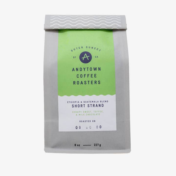 Short Strand Blend 8oz Retail Bags for wholesale by Andytown Coffee Roasters