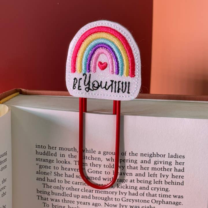 I Love Books and Bows - Vente Marque-page - Grands marque-pages trombone - BeYoutiful rainbow0