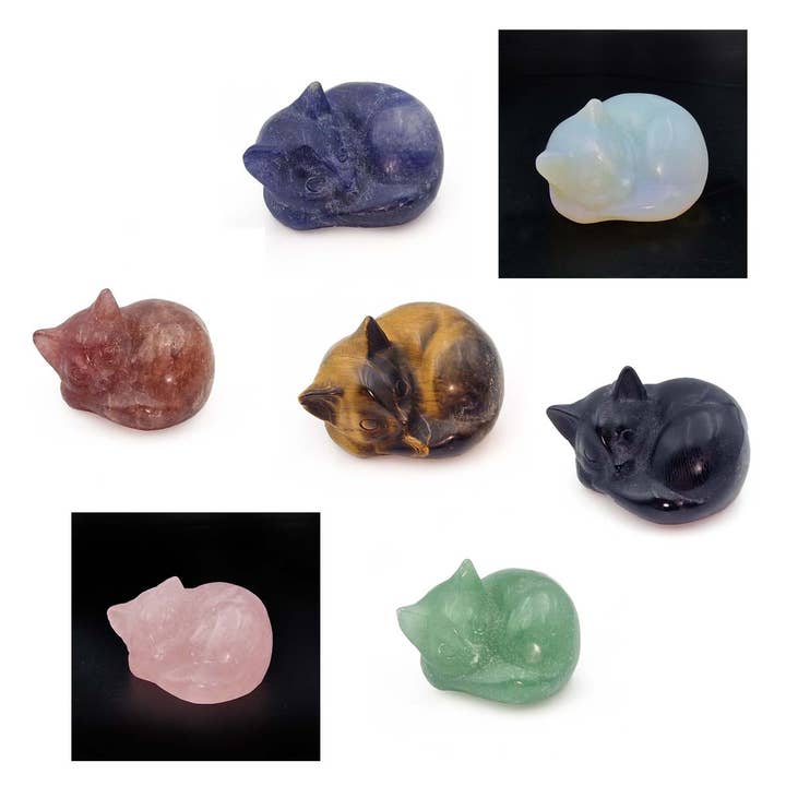 Shamans Crystal - Wholesale Spiritual Stone/Crystal - Sleeping Crystal Cats6