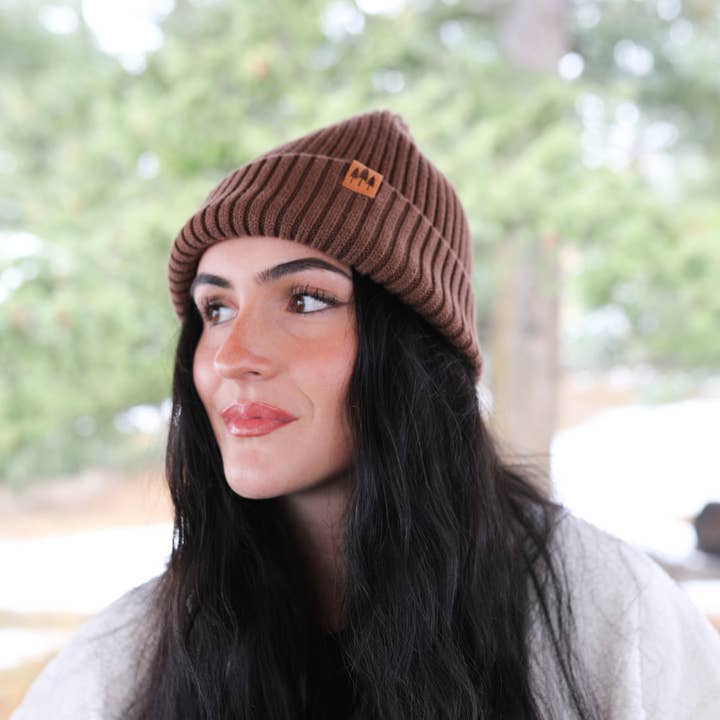Cuffed Beanie - Brown for wholesale by The Montana Scene