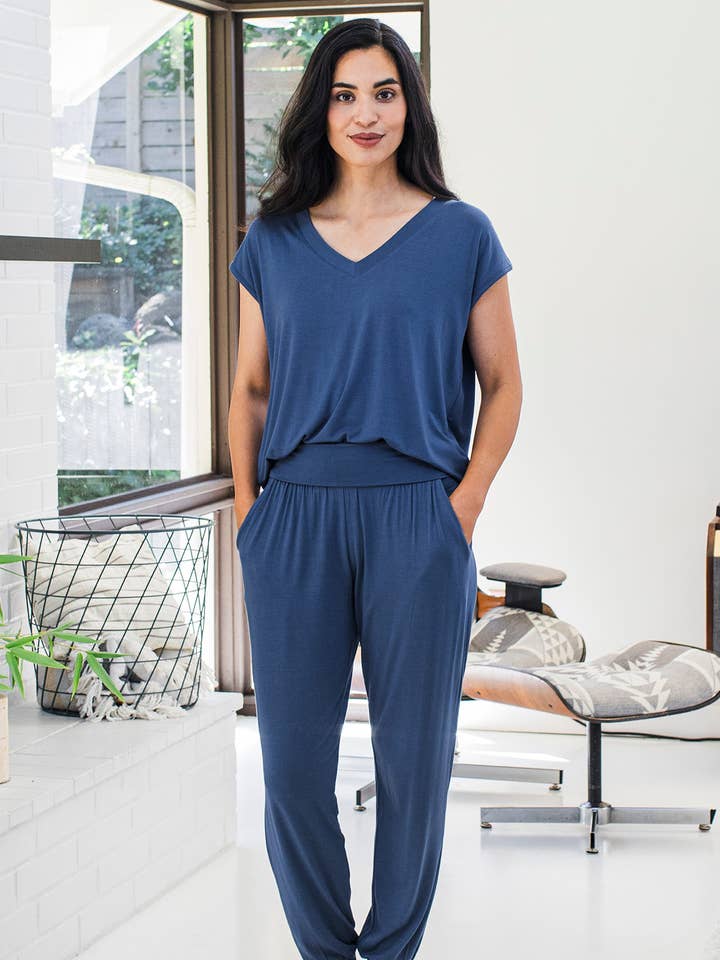 GEENA LIGHTWEIGHT BAMBOO JOGGER LOUNGE PANT for wholesale by YALA