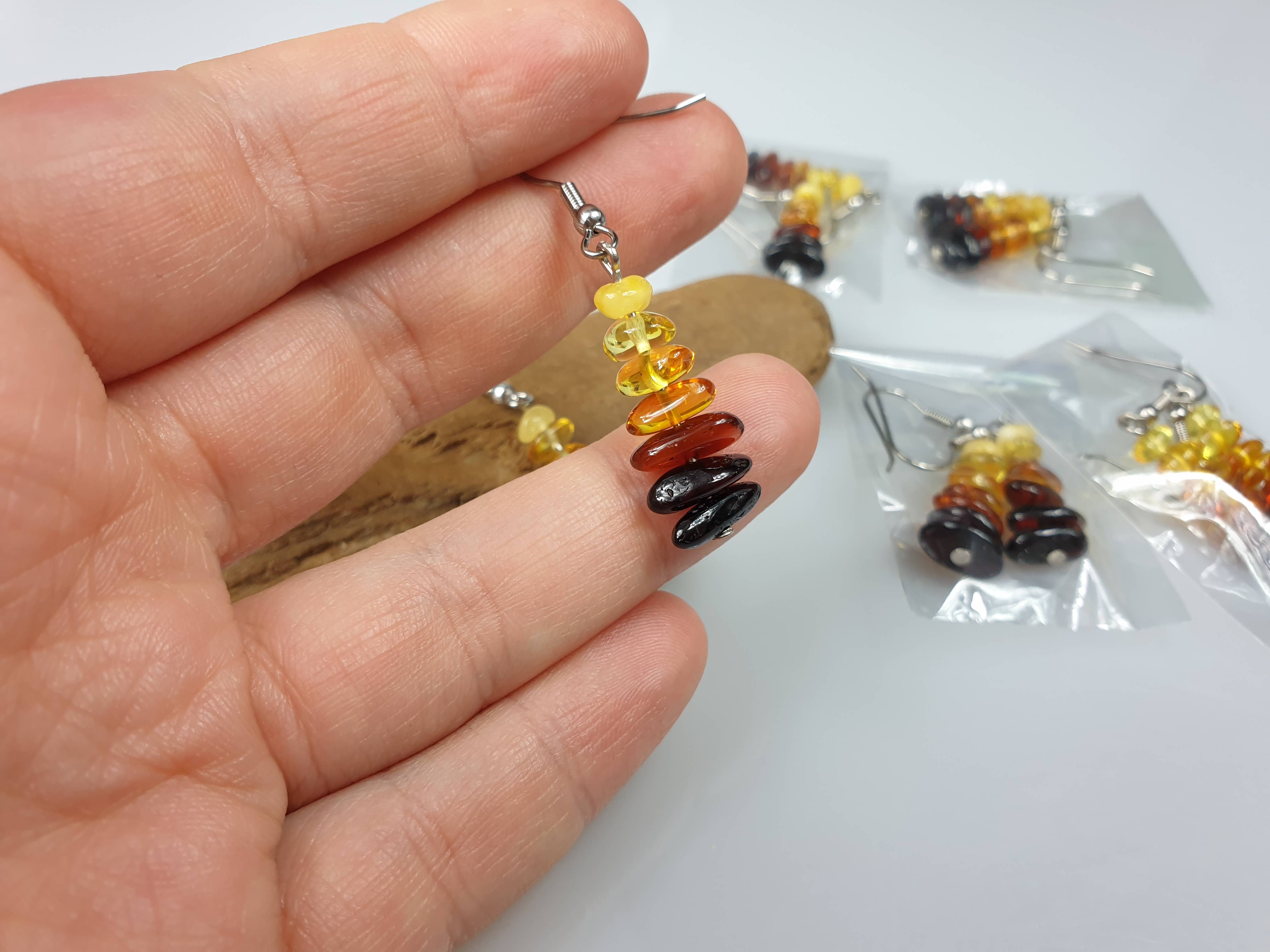 AmberLithuania - Wholesale Dangle Earrings - amber Earrings, Ear wire gemstone earrings, crystal earrings3