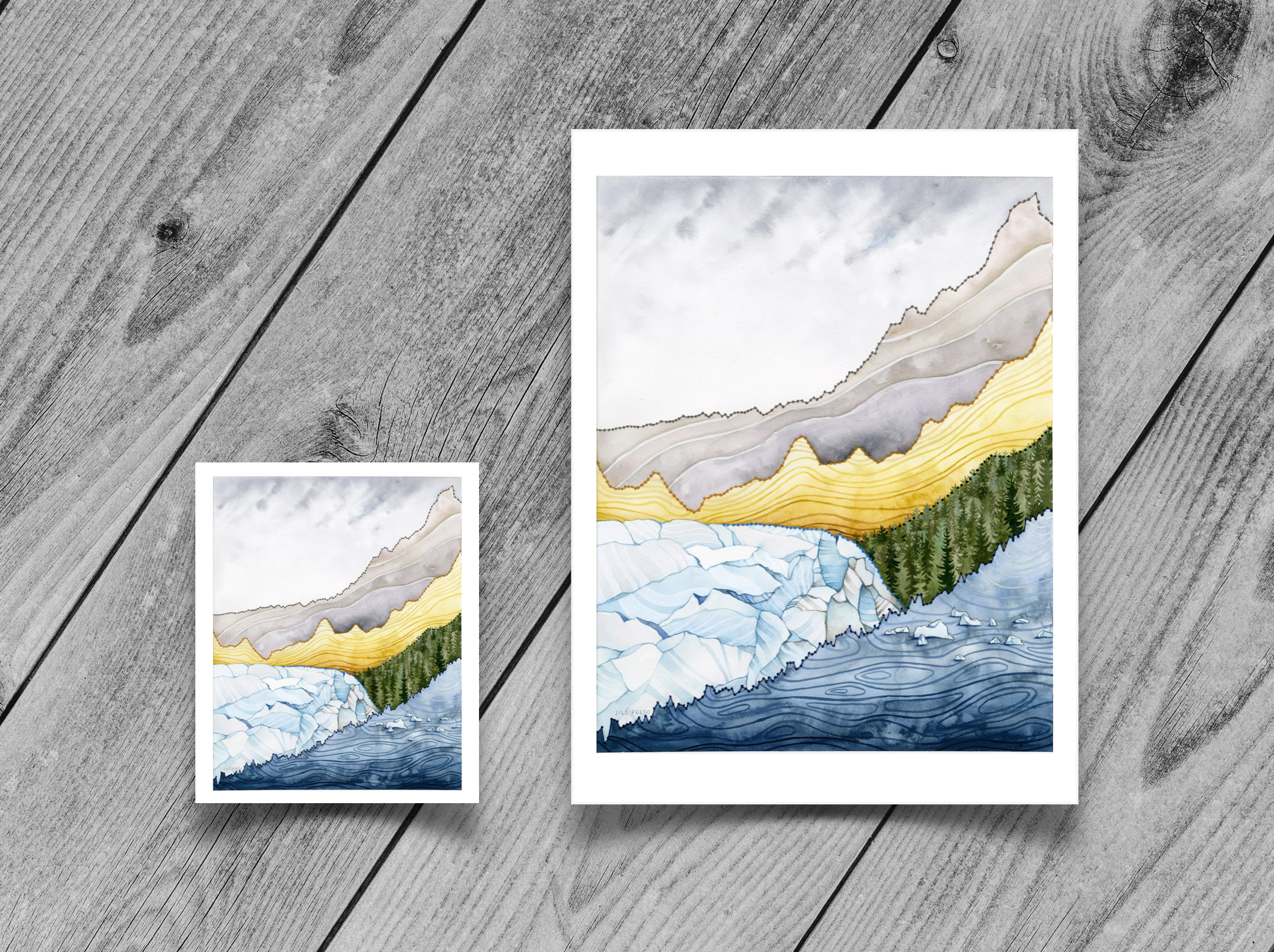 Jill Pelto Art - Wholesale Art Print - Climate Data Art Print from Time Cover0