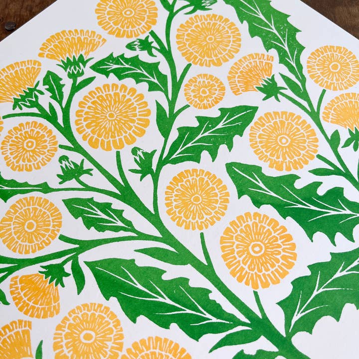 Katharine Watson - Wholesale Art Print - Garden Series: Dandelion Risograph Print5