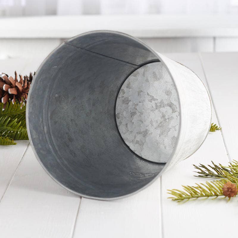 Factory Direct Craft - Wholesale Bucket/Pail - 7" Weathered "Merry Christmas" Embossed Metal Bucket3