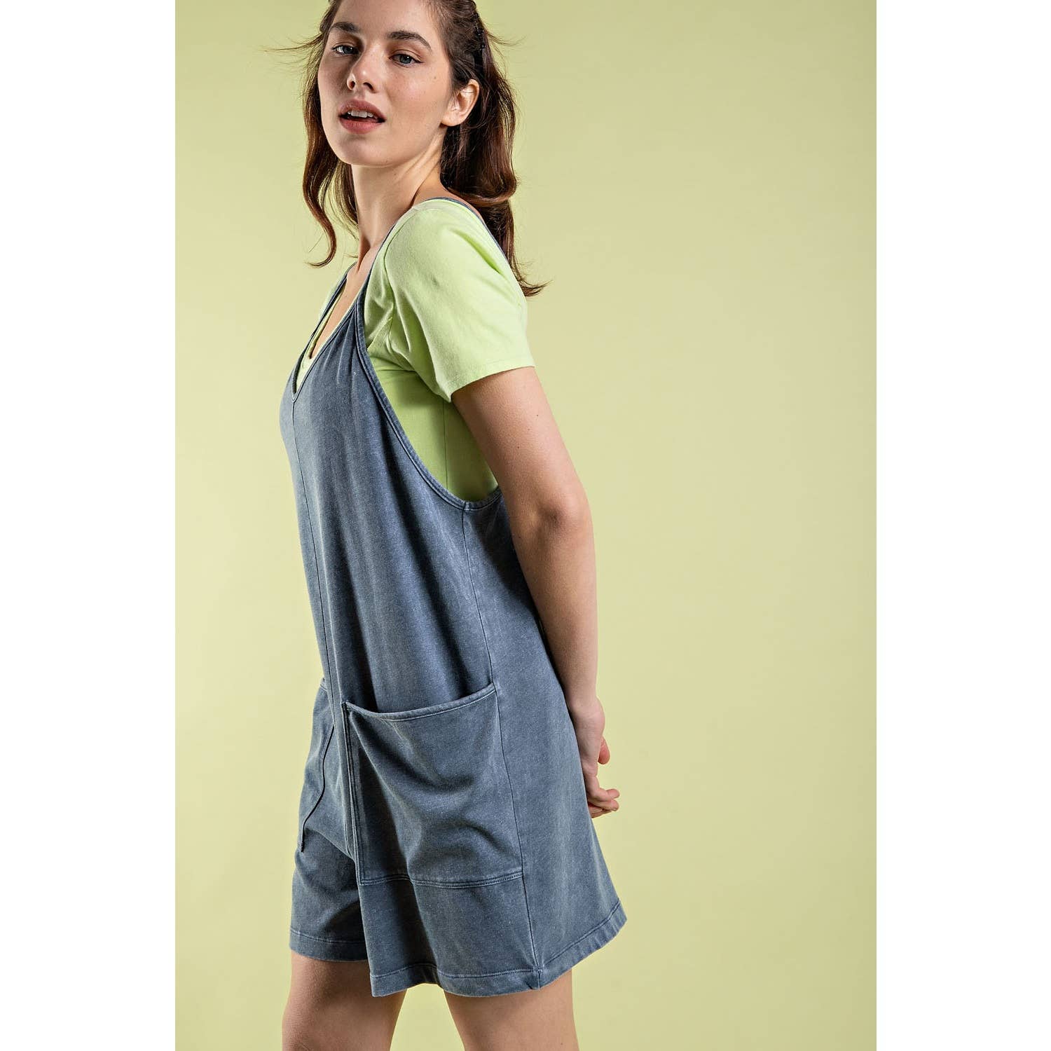 Rae Mode - Wholesale Romper - Women's - MINERAL WASHED COTTON POLY ROMPER5