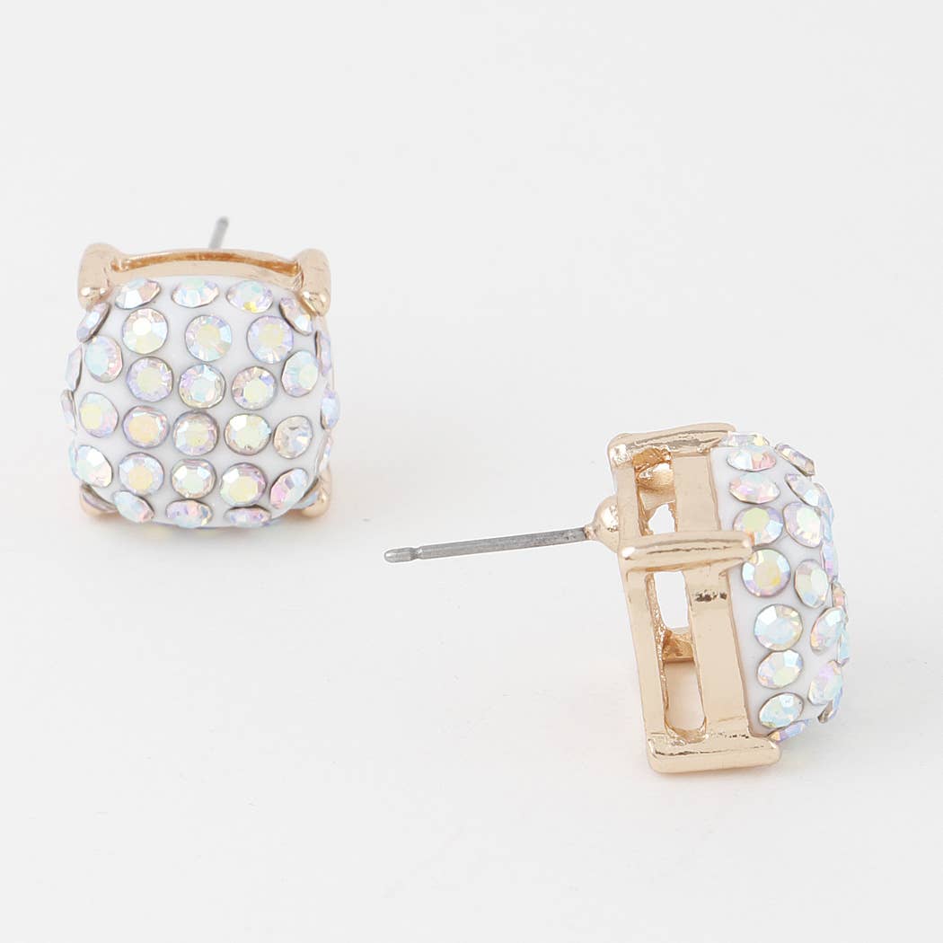 3AM BY H&D ACCESSORIES - Wholesale Stud/Post Earrings - Glitter Studded Cubic Earrings4