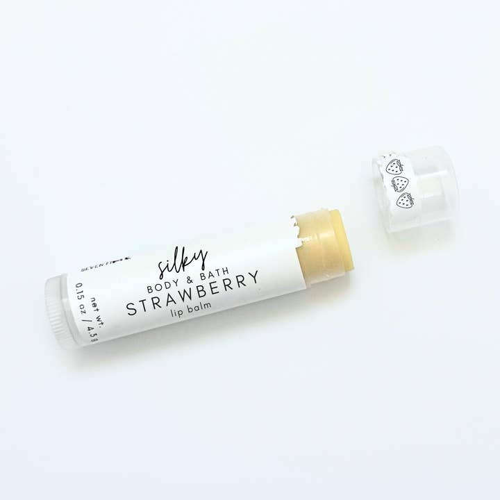 Strawberry Lip Balm for wholesale by Silky Body & Bath