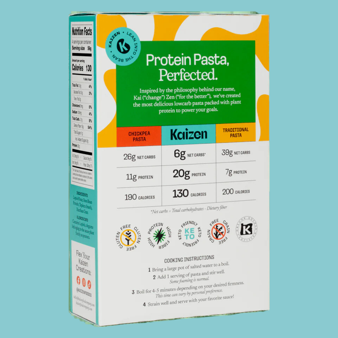 Kaizen Food Company - Wholesale Pasta - Cavatappi 6g Net Carb High Protein Pasta - Low Carb, Keto2