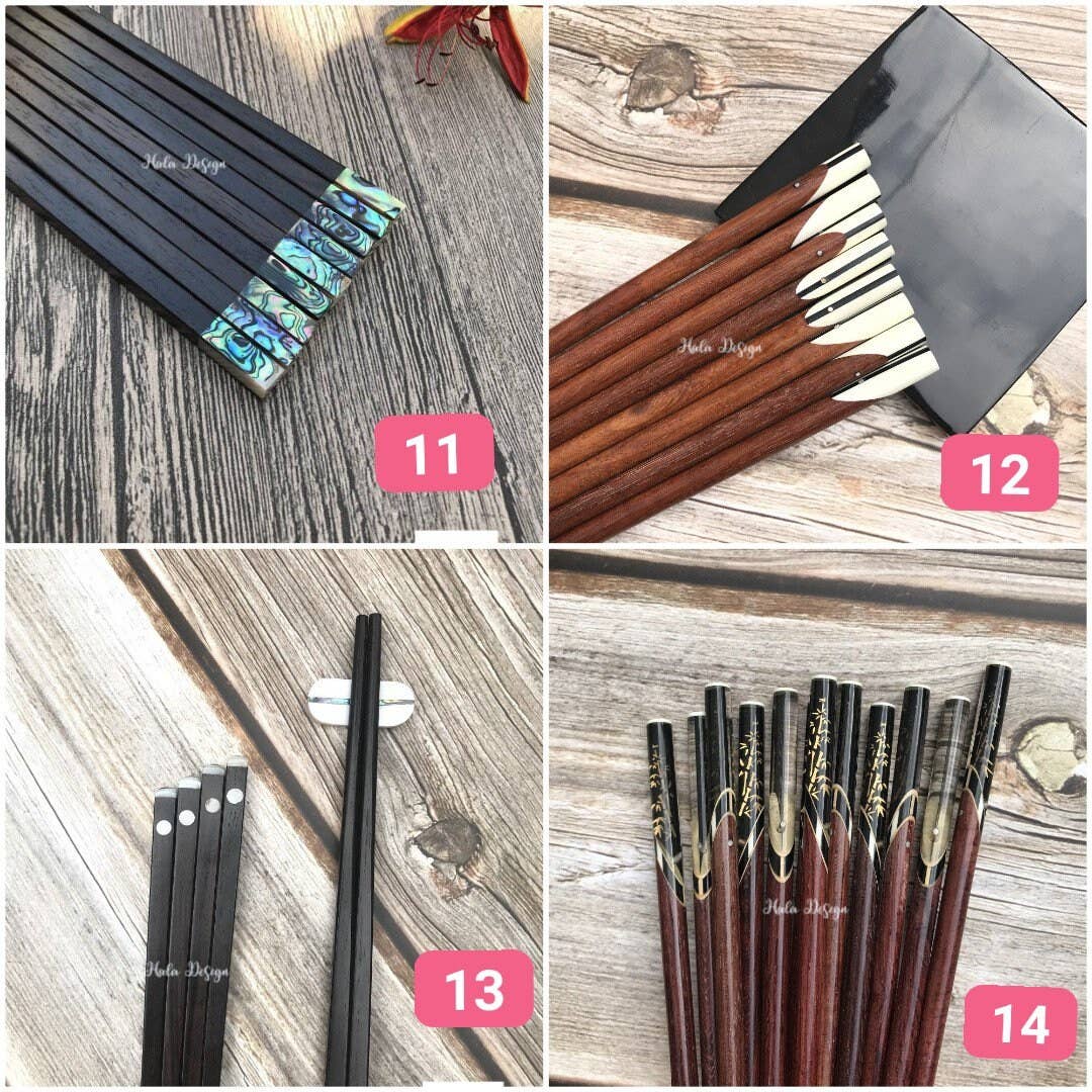 Hala Design - Wholesale Chopsticks - 01 Handmade Rosewood Chopstick Pair with Linen Cutlery Case1