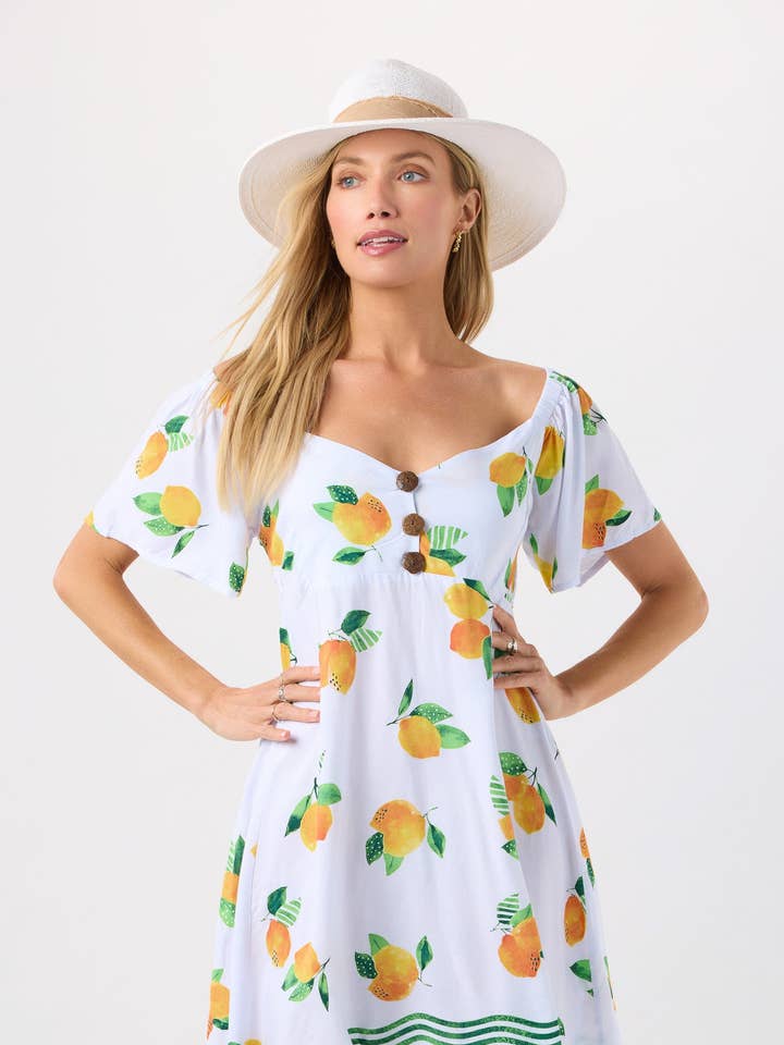 Limoncello White Sail Away Mini Dress for wholesale on Faire0