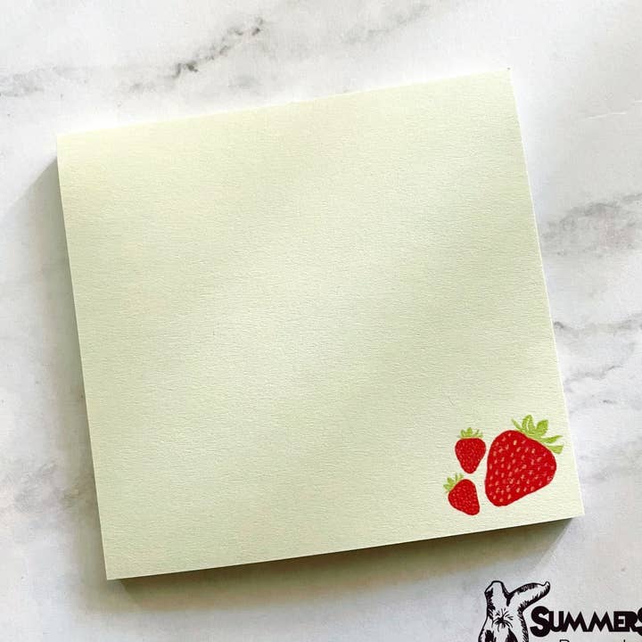 Mini bloc-notes adhésif à la fraise sucrée pour la vente par SummerStyle Bracelets